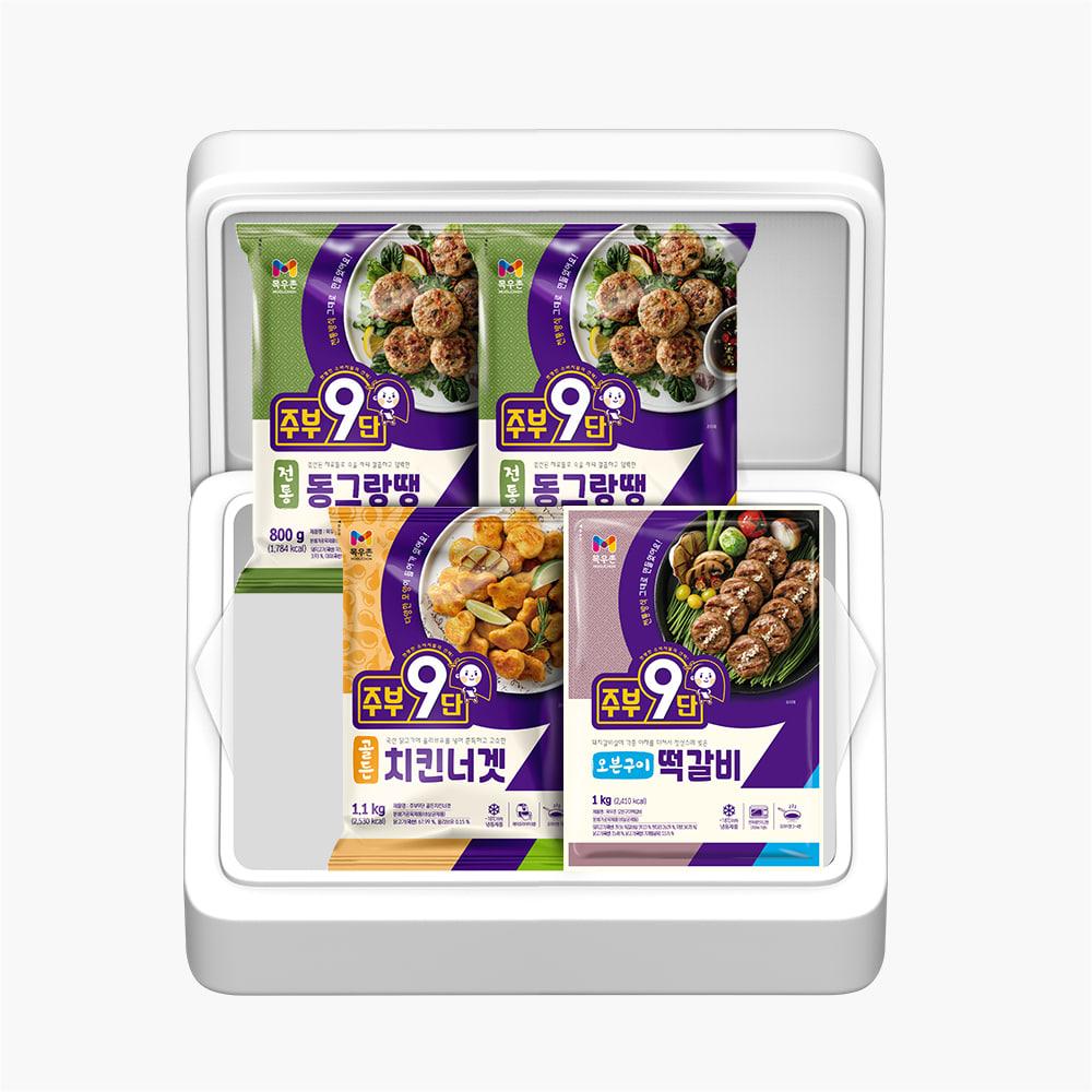 [농협목우촌] 냉동간편선물세트 골든치킨너겟/떡갈비/동그랑땡